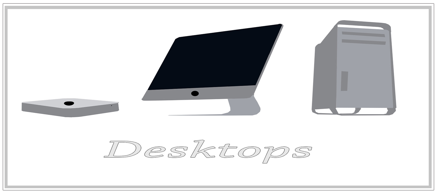 Desktops with frame